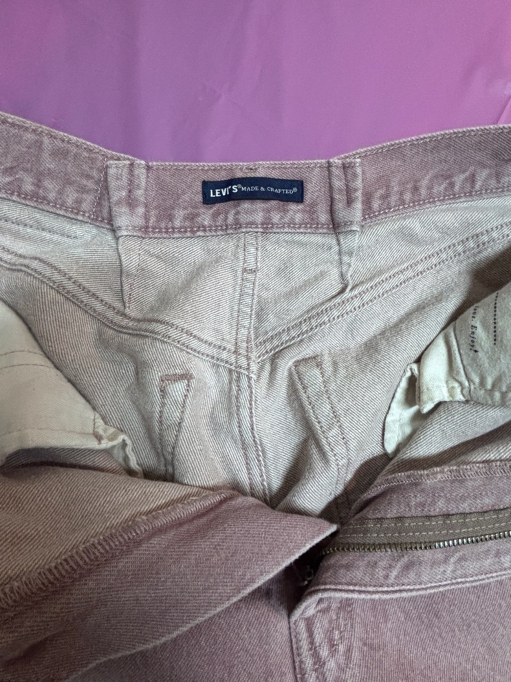 Levi’s Made & Crafted Barrel Crop Jeans Mauve Size 30 - Picture 9 of 11